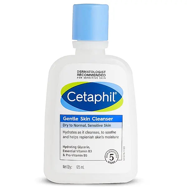 Cetaphil Gentle Skin Cleanser for Face & Body – 125ml, 250ml, 500ml, 1L | For Dry, Sensitive, Normal & Combination Skin