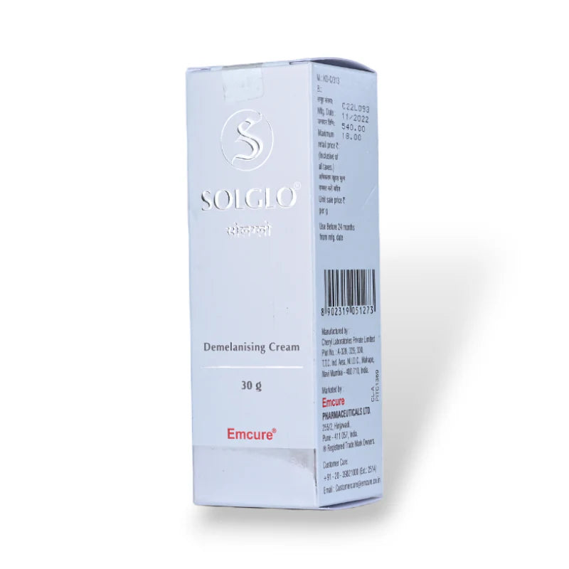 Solglo Demelanising Cream | Pigmentation Removal Cream | 30g | Lightening the skin tone