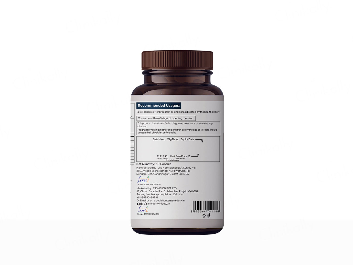 Miduty A.D.K Vitamin D3 + Vitamin K2 + Vitamin A Capsule