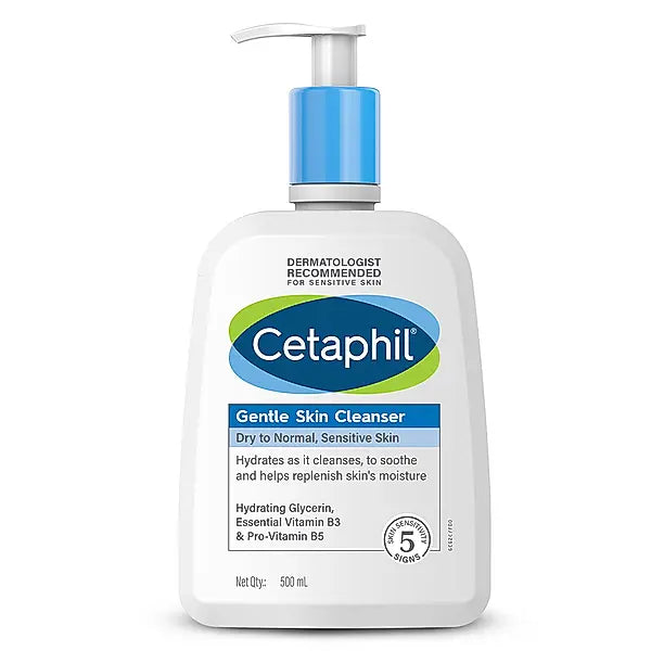 Cetaphil Gentle Skin Cleanser for Face & Body – 125ml, 250ml, 500ml, 1L | For Dry, Sensitive, Normal & Combination Skin