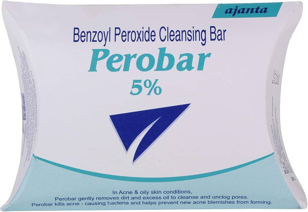 Perobar 5% Soap Klling Acne-Causing Bacteria -