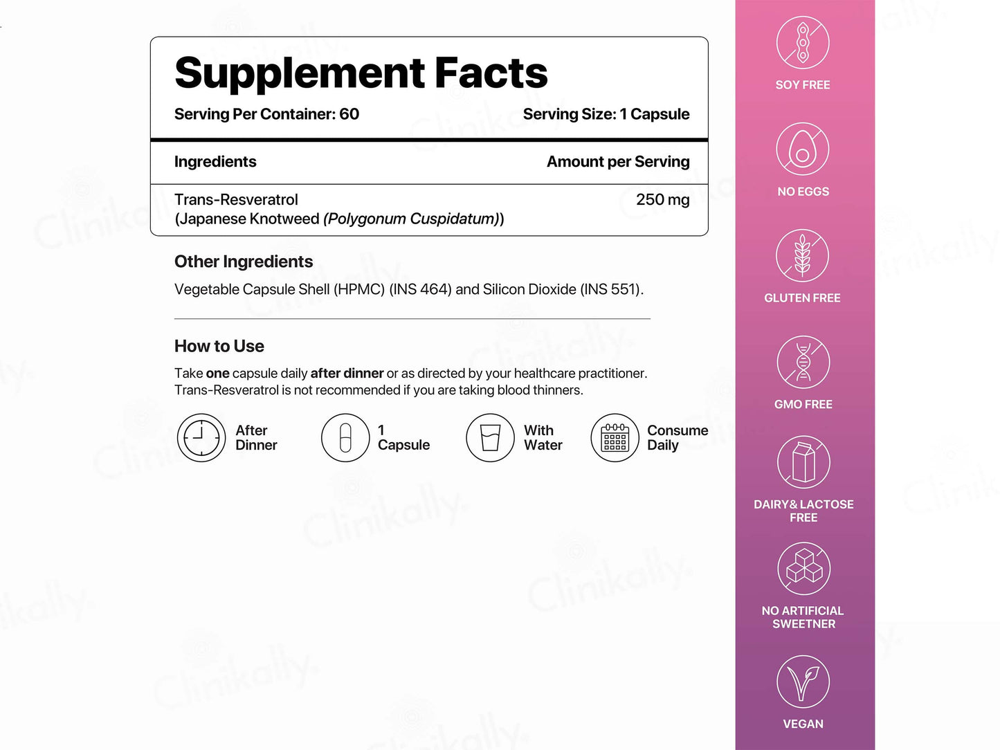 Decode Age Trans-Resveratrol 250 Vegan Capsule
