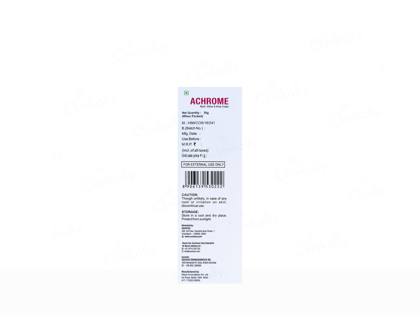 Ceuticoz Achrome Neck-Elbow & Knee Brightening Cream
