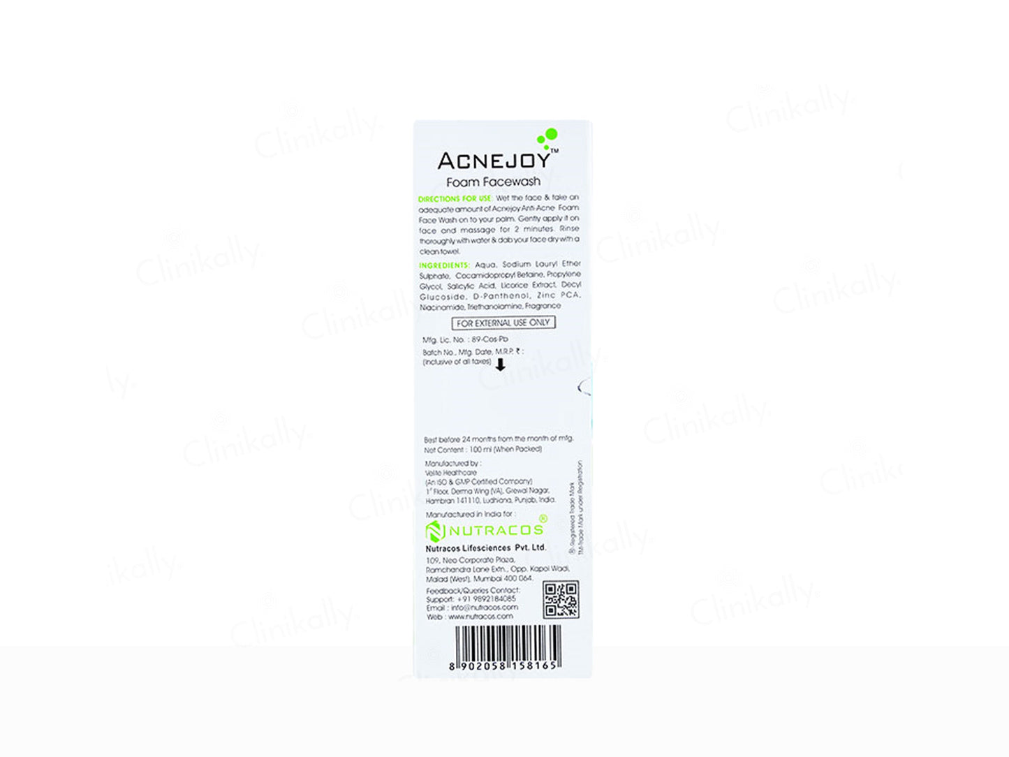 Acnejoy Anti-Acne Foam Facewash