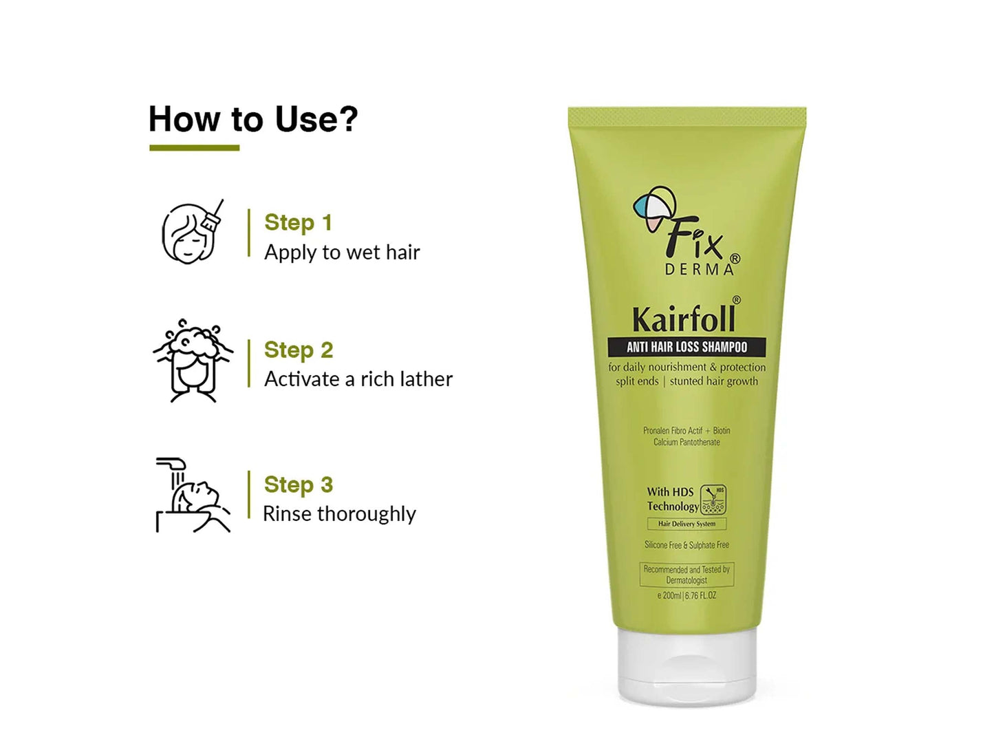Fixderma Kairfoll Anti Hair Loss Shampoo