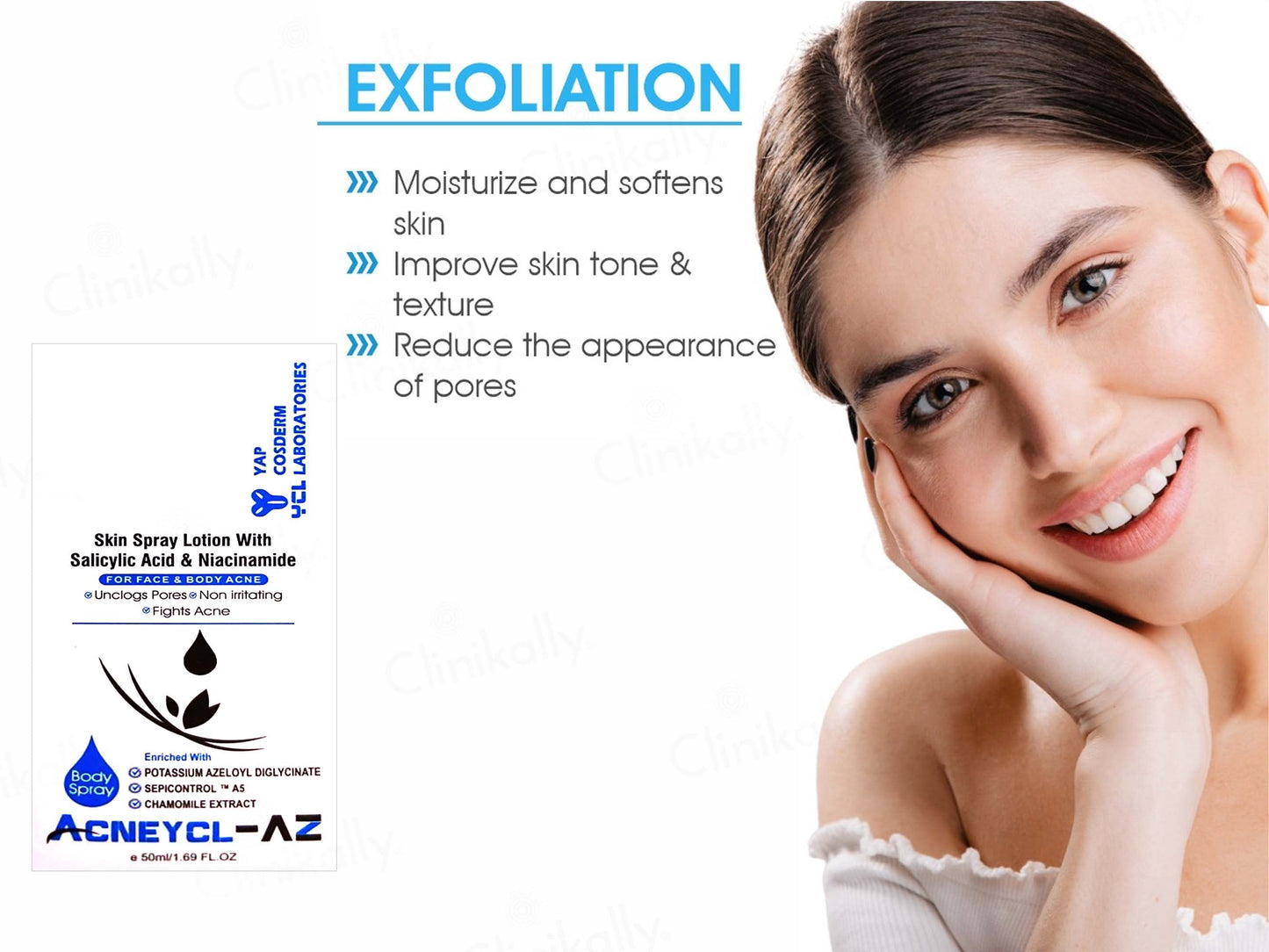 Acneycl-AZ Body Spray For Face & Body Acne