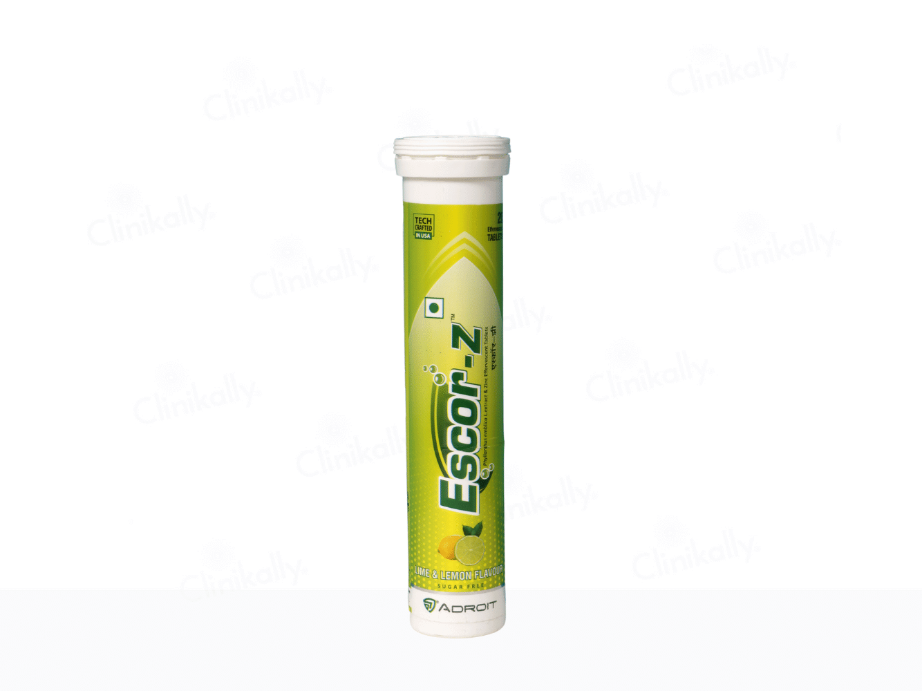 Adroit Escor-Z Sugar-Free Lime-Lemon Effervescent Tablet with Zinc Immunity