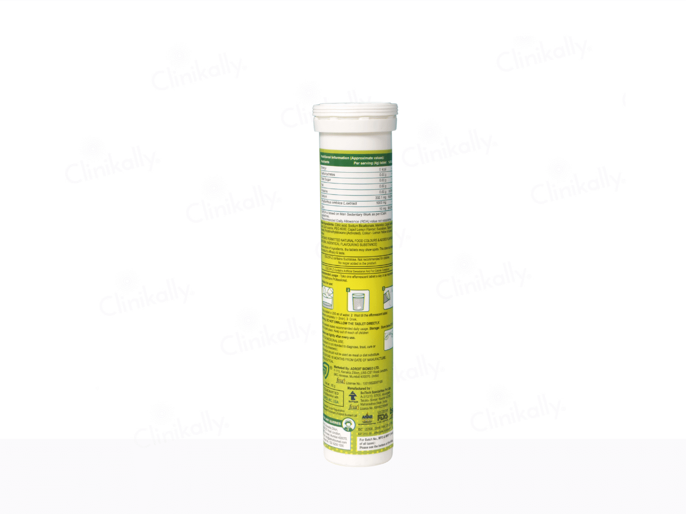 Adroit Escor-Z Sugar-Free Lime-Lemon Effervescent Tablet with Zinc Immunity