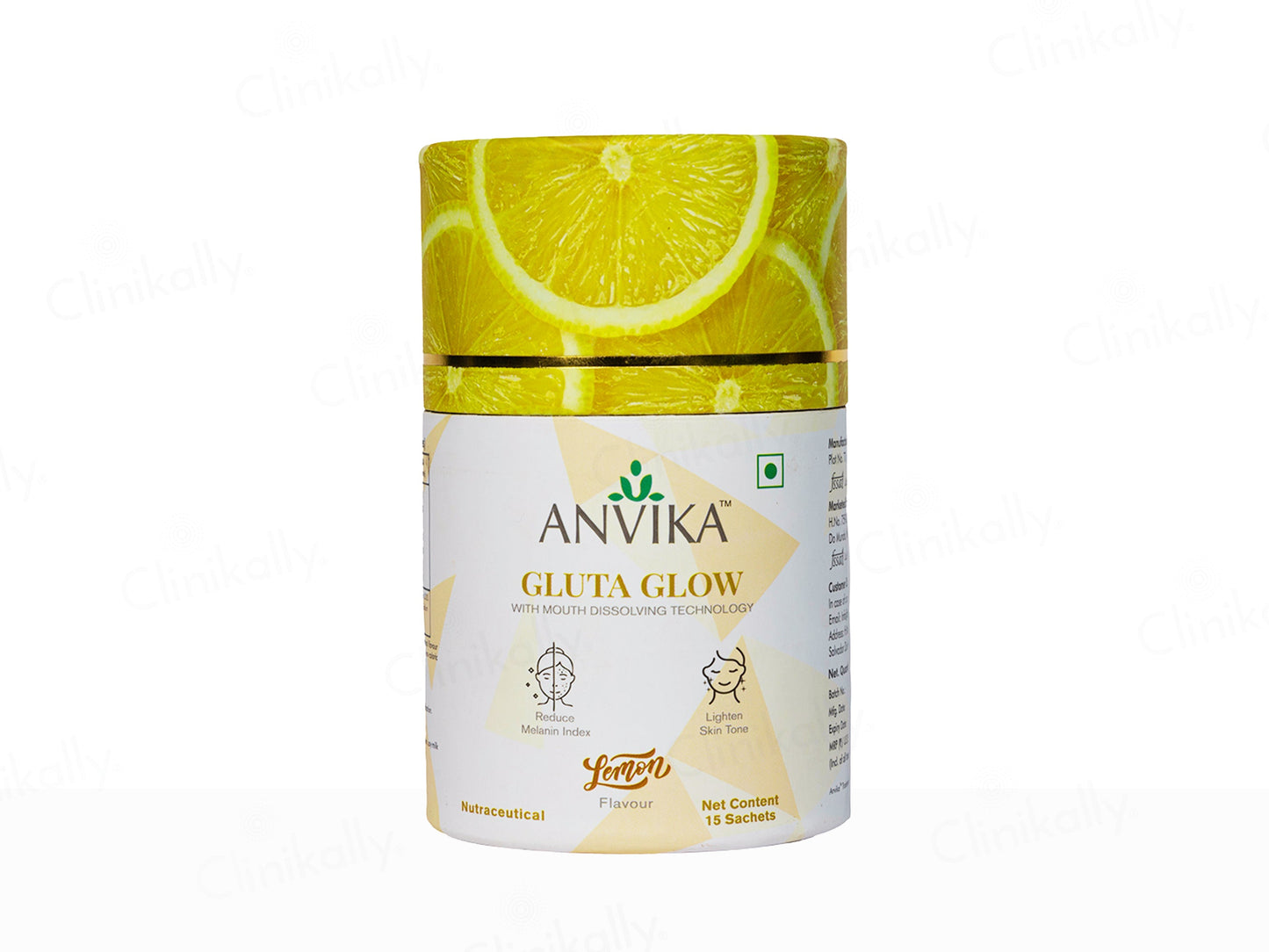 Anvika Gluta Glow Mouth Dissolving Nutraceutical Powder - Lemon Flavour