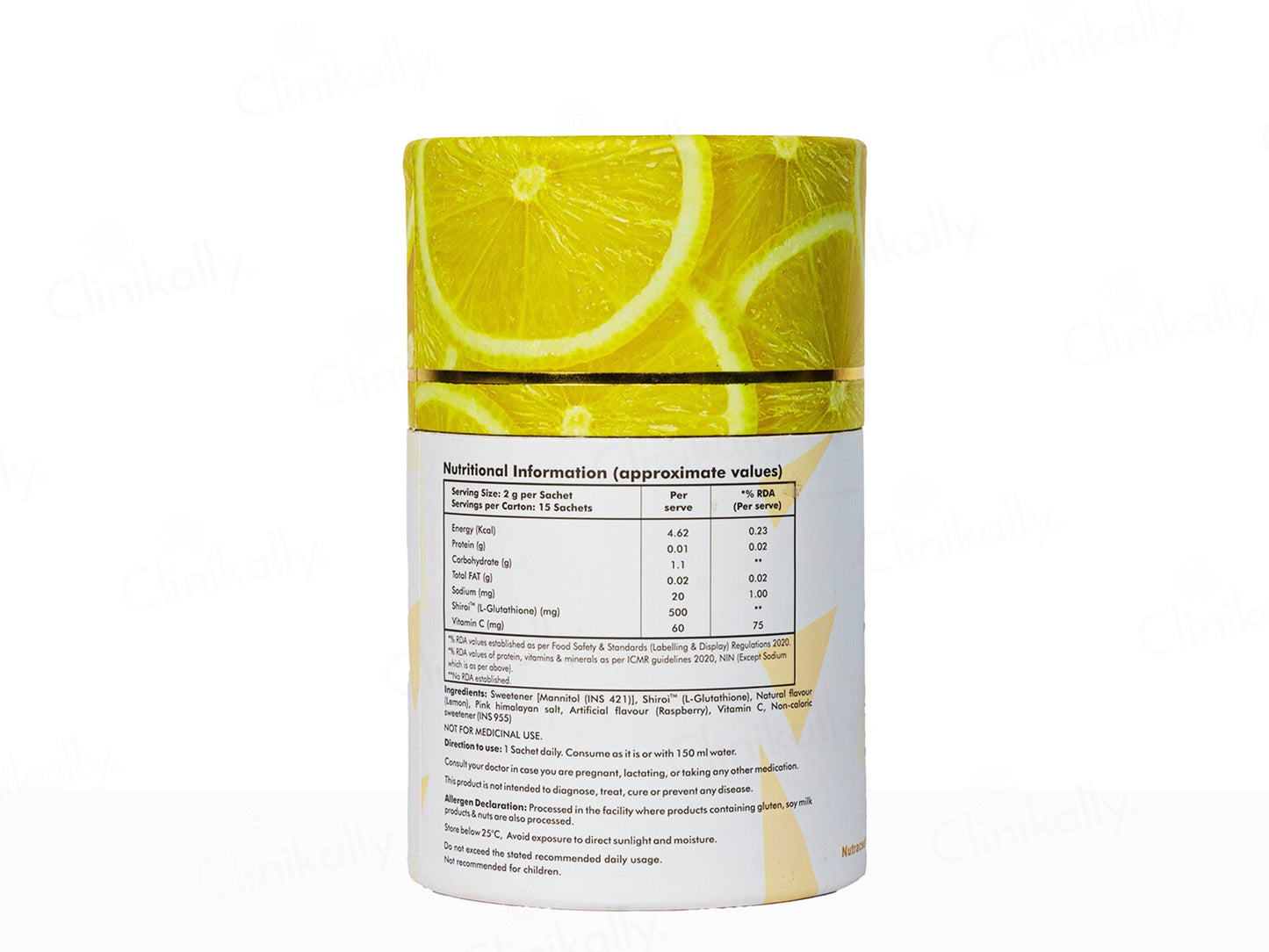 Anvika Gluta Glow Mouth Dissolving Nutraceutical Powder - Lemon Flavour