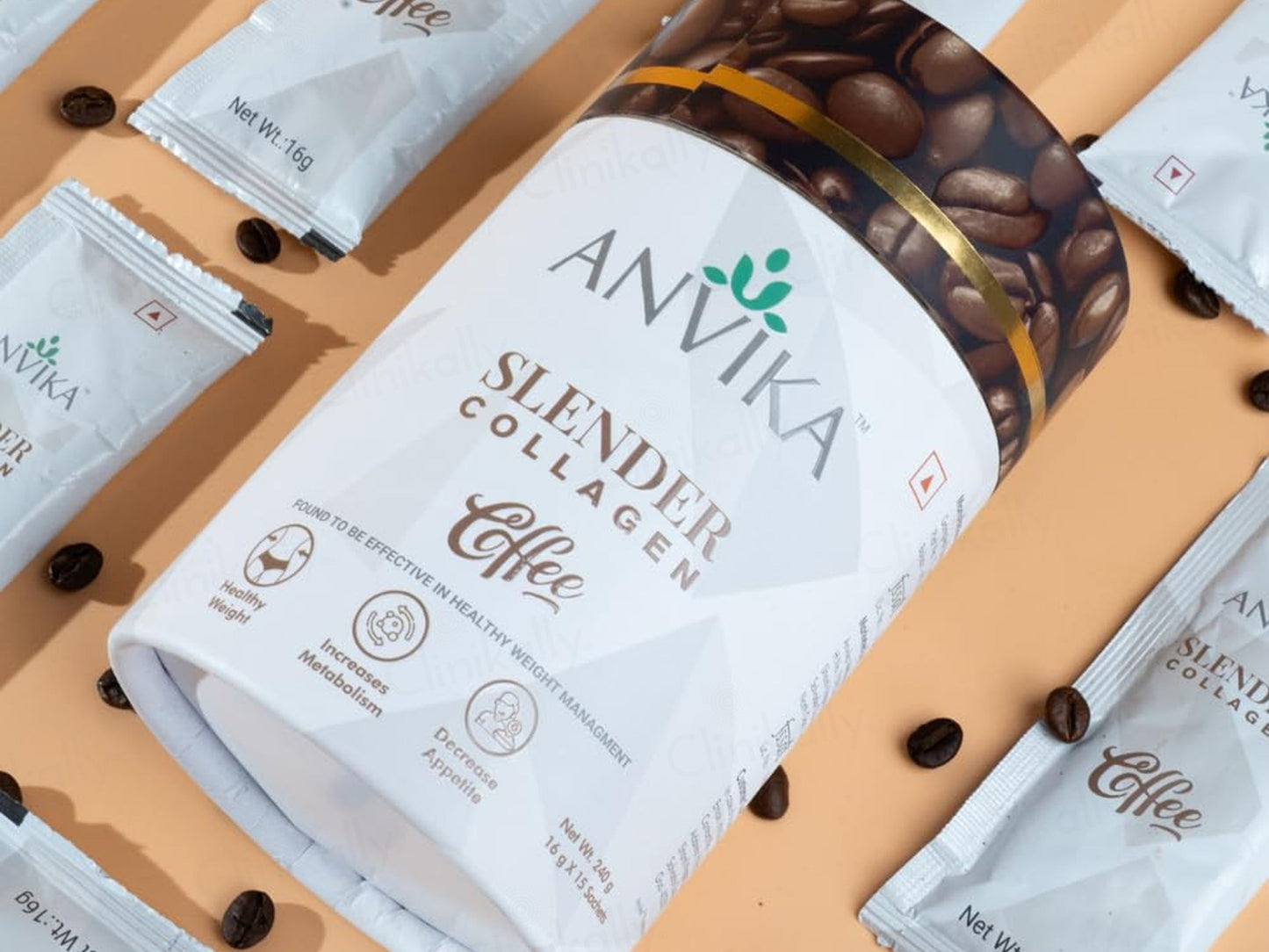 Anvika Slender Collagen Health Supplement Powder - Coffee Flavour