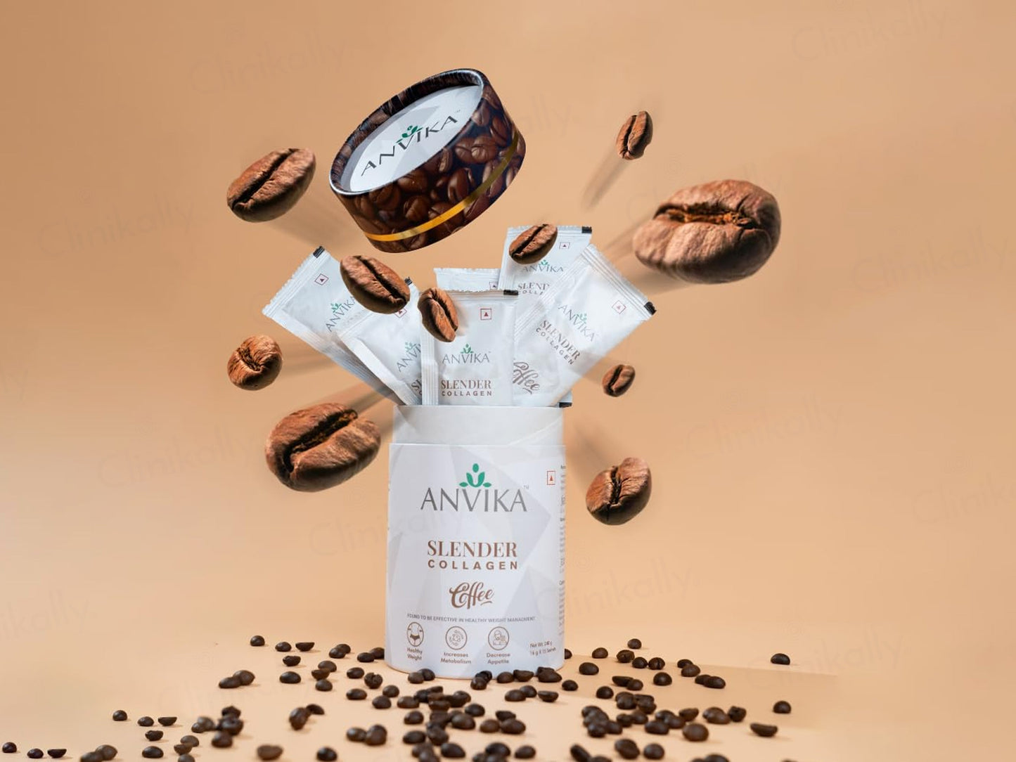Anvika Slender Collagen Health Supplement Powder - Coffee Flavour