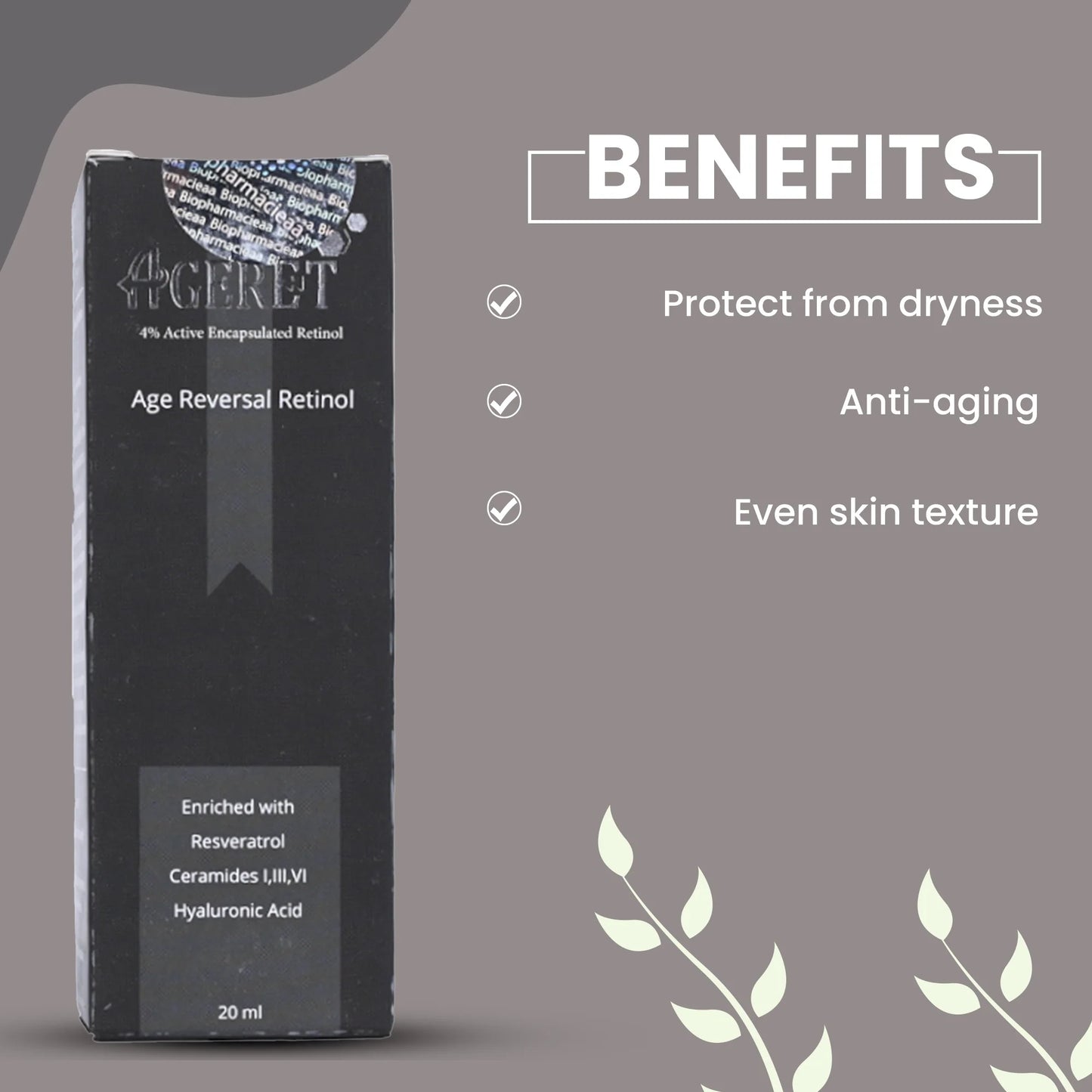 Ageret Age-Reversal Retinol Serum Reduce Hyperpigmentation