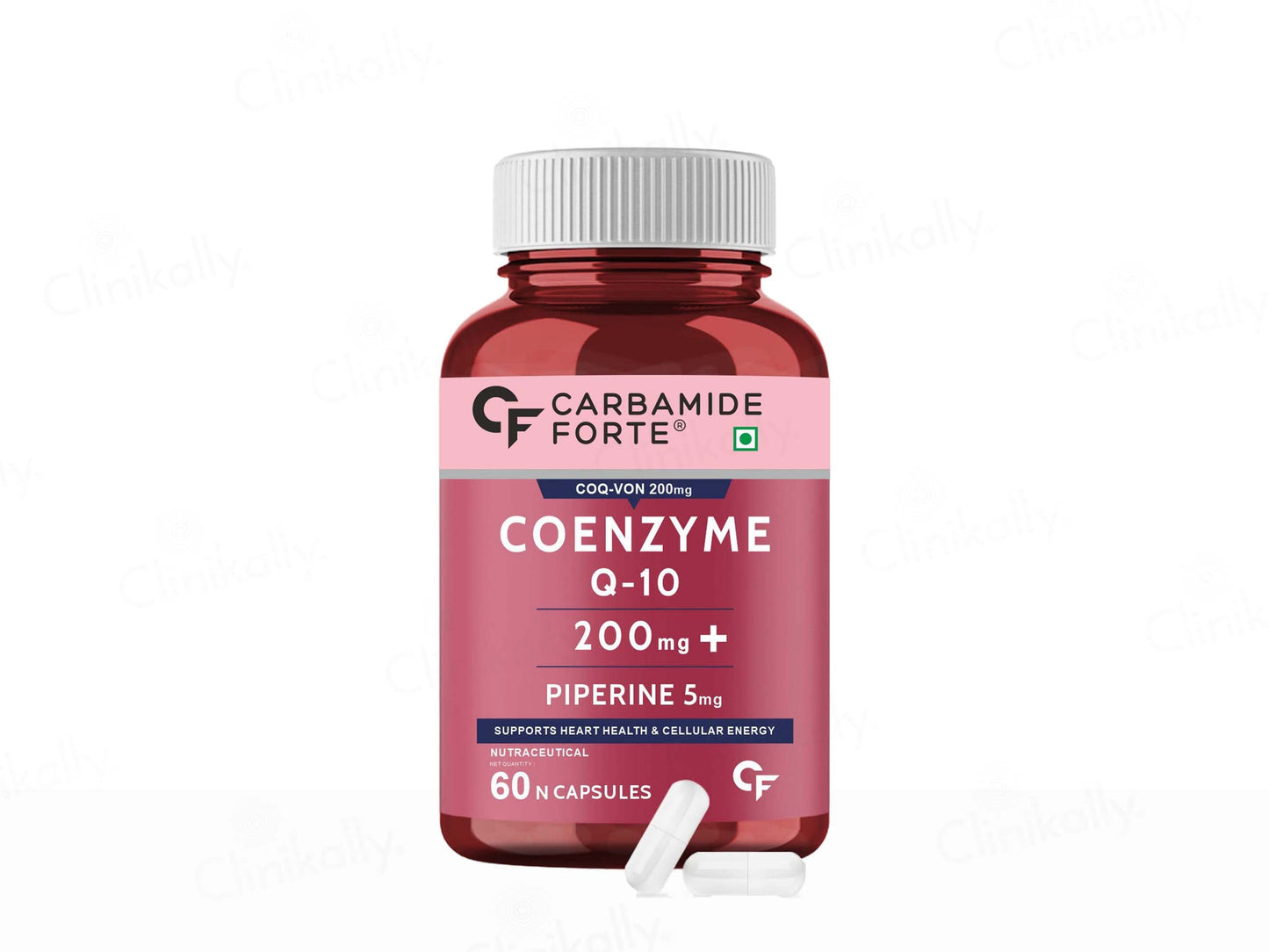 Carbamide Forte Coenzyme Q10 200mg + Piperine 5mg Capsule