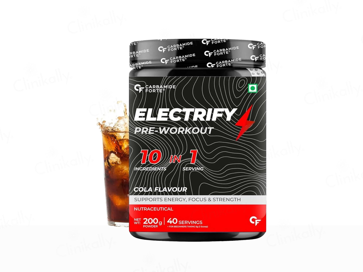 Carbamide Forte Electrify 10 In 1 Pre-Workout Nutraceutical Powder - Cola Flavour