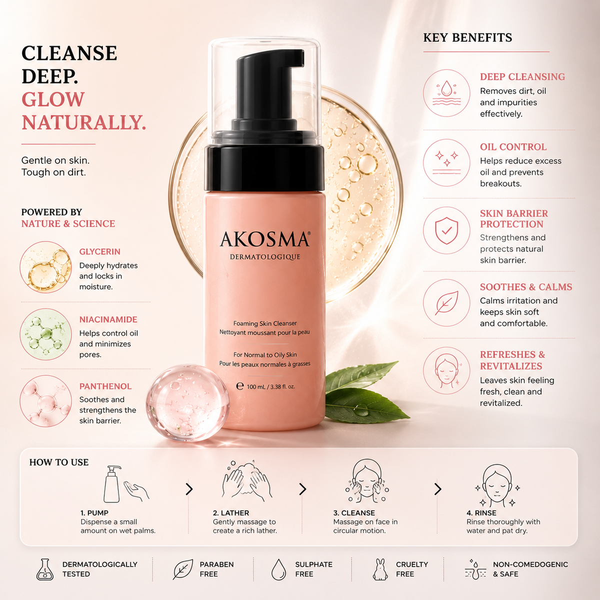 Akosma Advanced Foaming Skin Cleanser