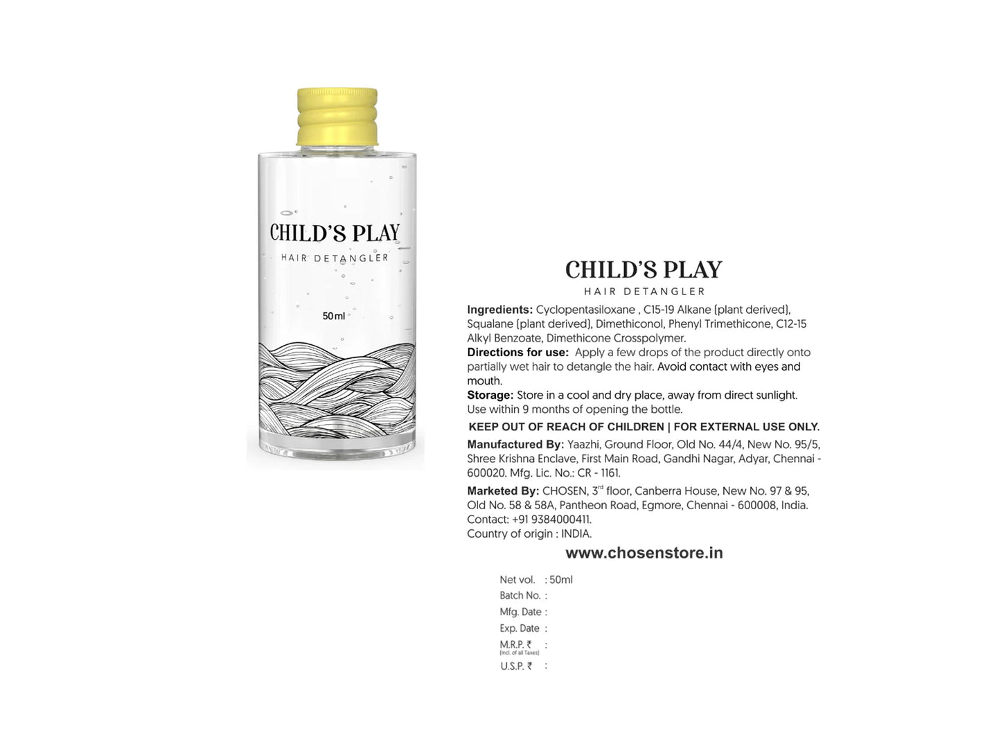 Chosen Child's Play Hair Detangler Serum
