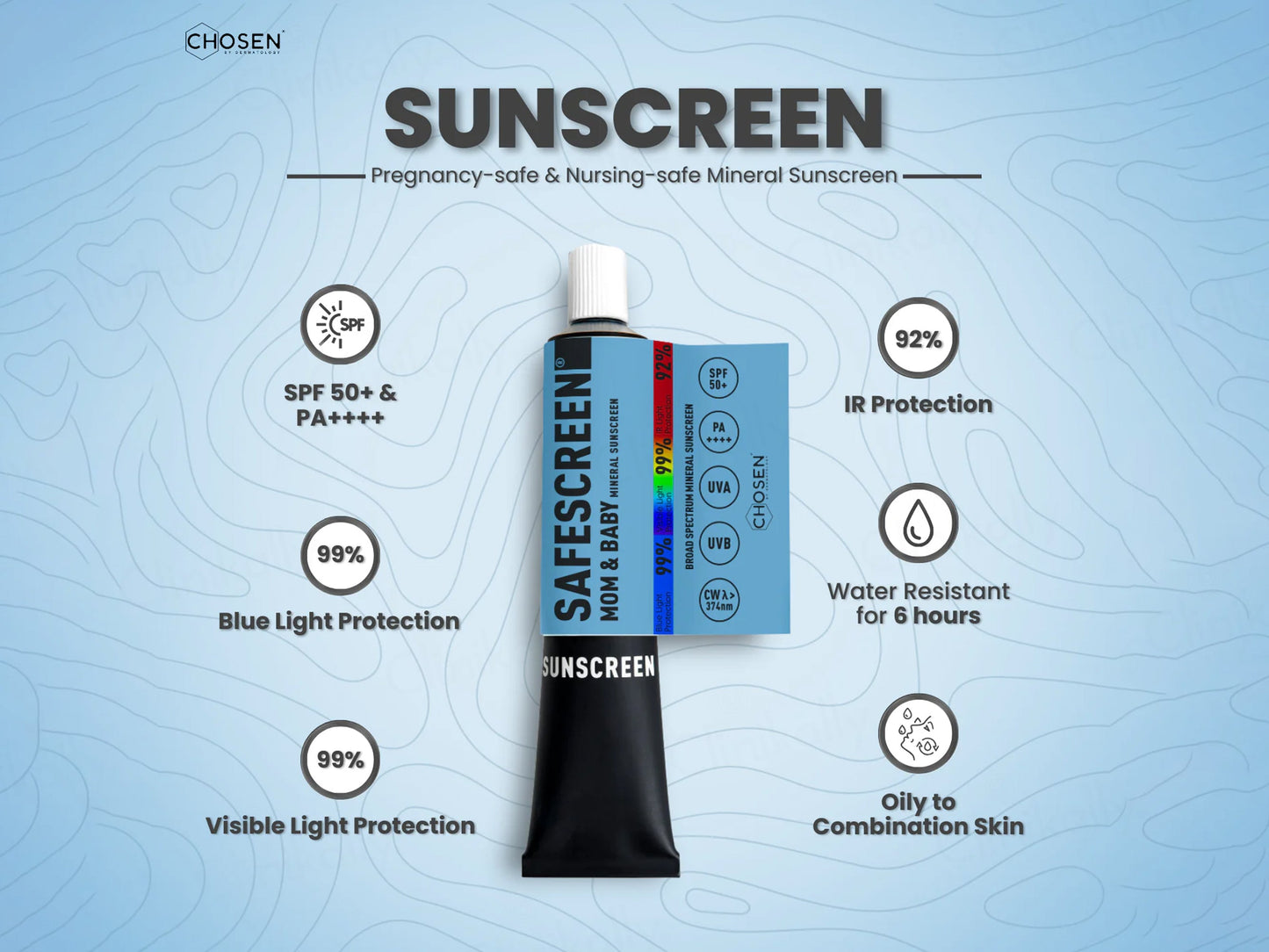 Chosen Safescreen Mom & Baby Mineral Sunscreen SPF 50+ PA++++