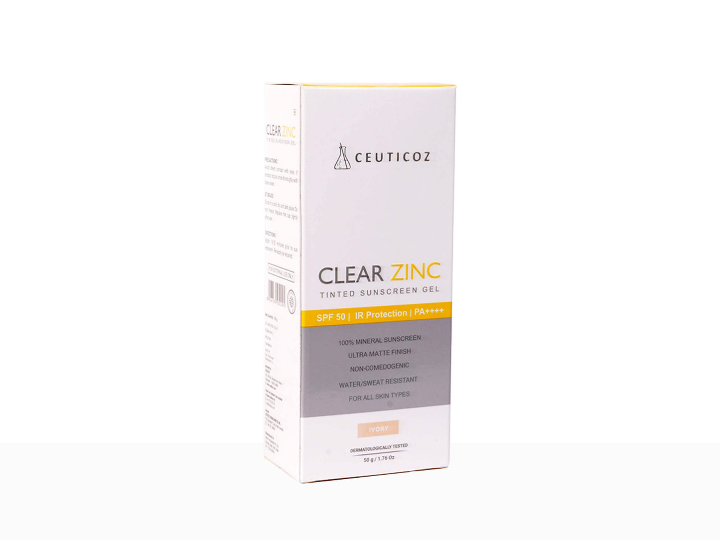Ceuticoz Clear Zinc Tinted Sunscreen Gel SPF 50