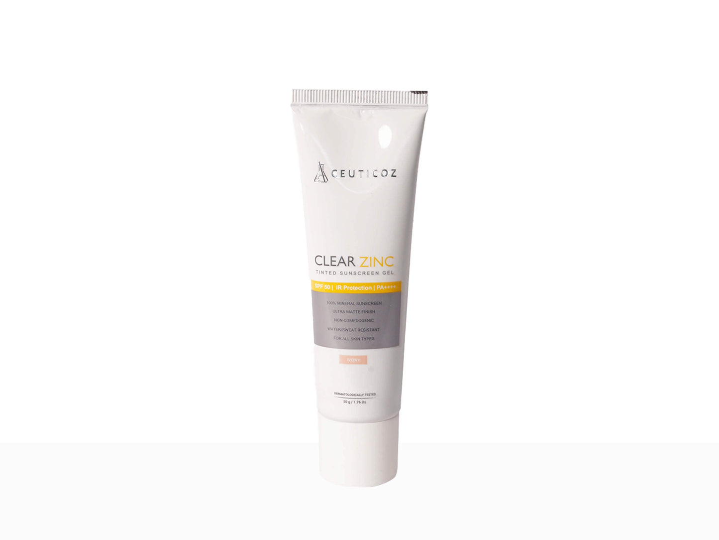 Ceuticoz Clear Zinc Tinted Sunscreen Gel SPF 50