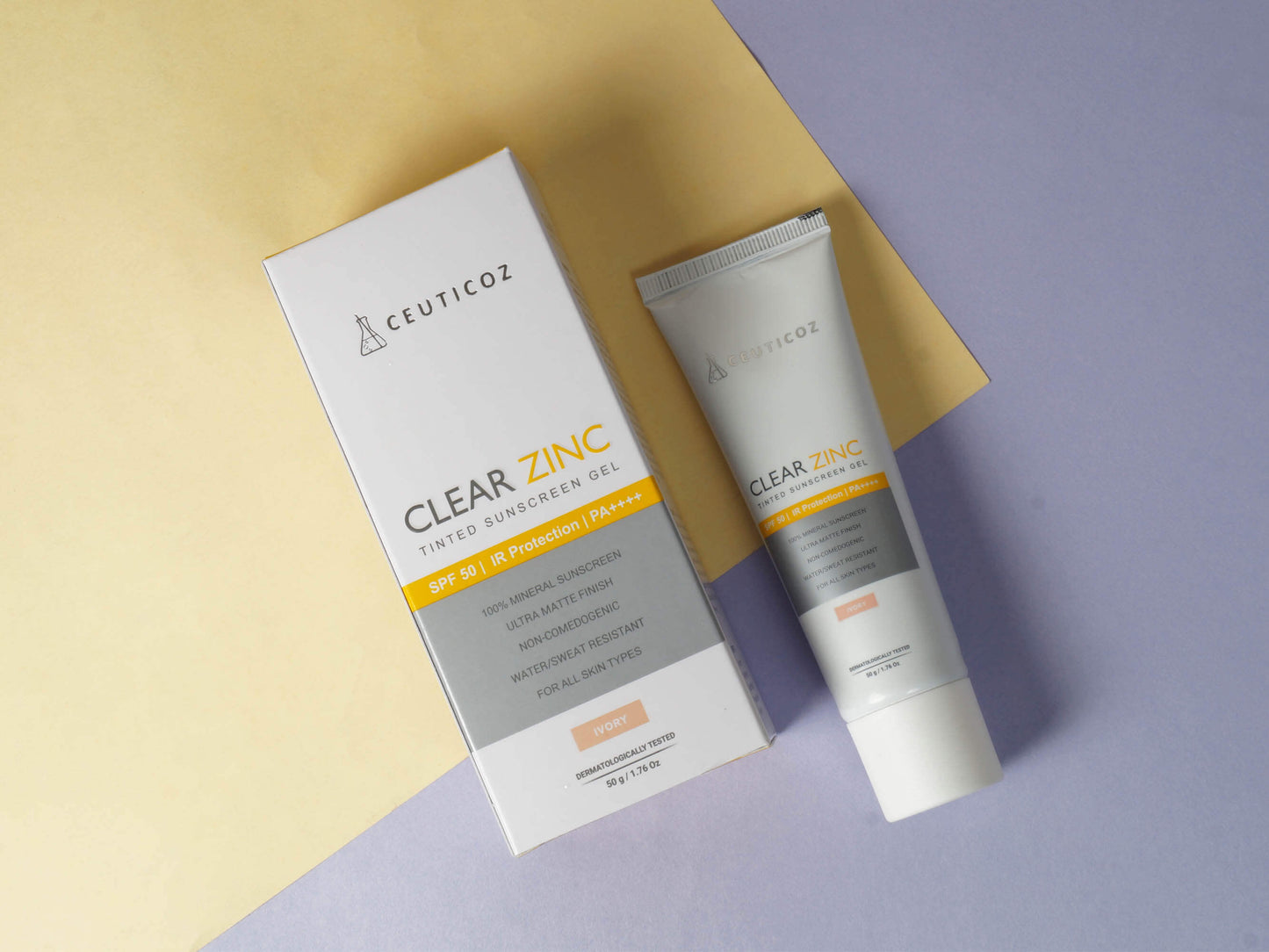 Ceuticoz Clear Zinc Tinted Sunscreen Gel SPF 50