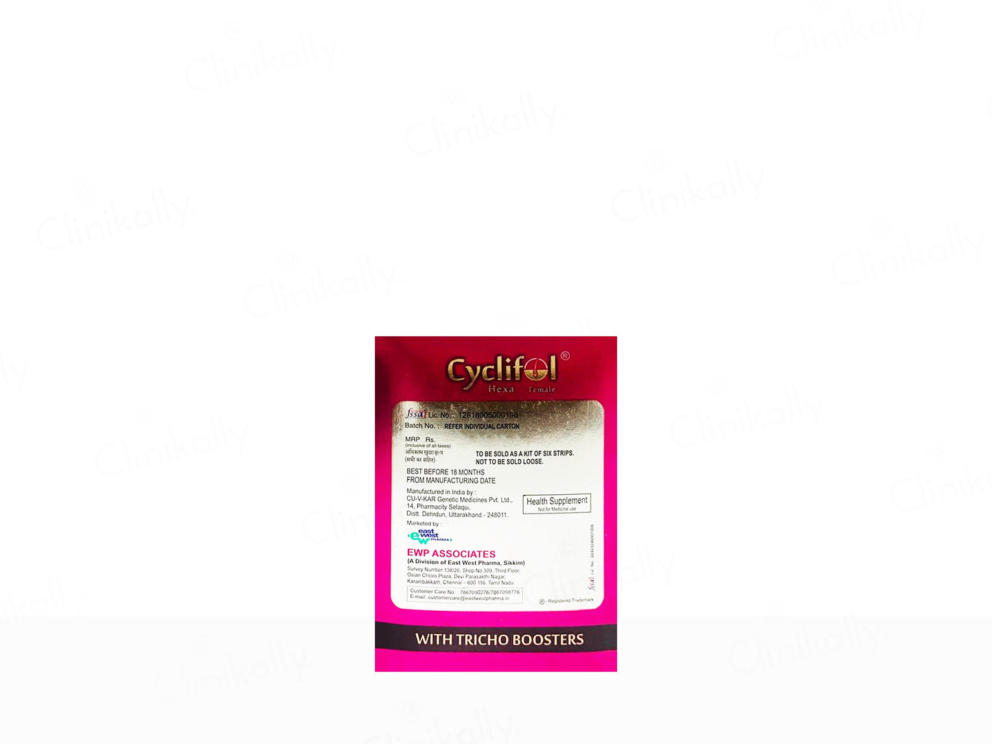 Cyclifol Hexa Female Advanced Cyclical Therapy Hair Growth Formula Kit
