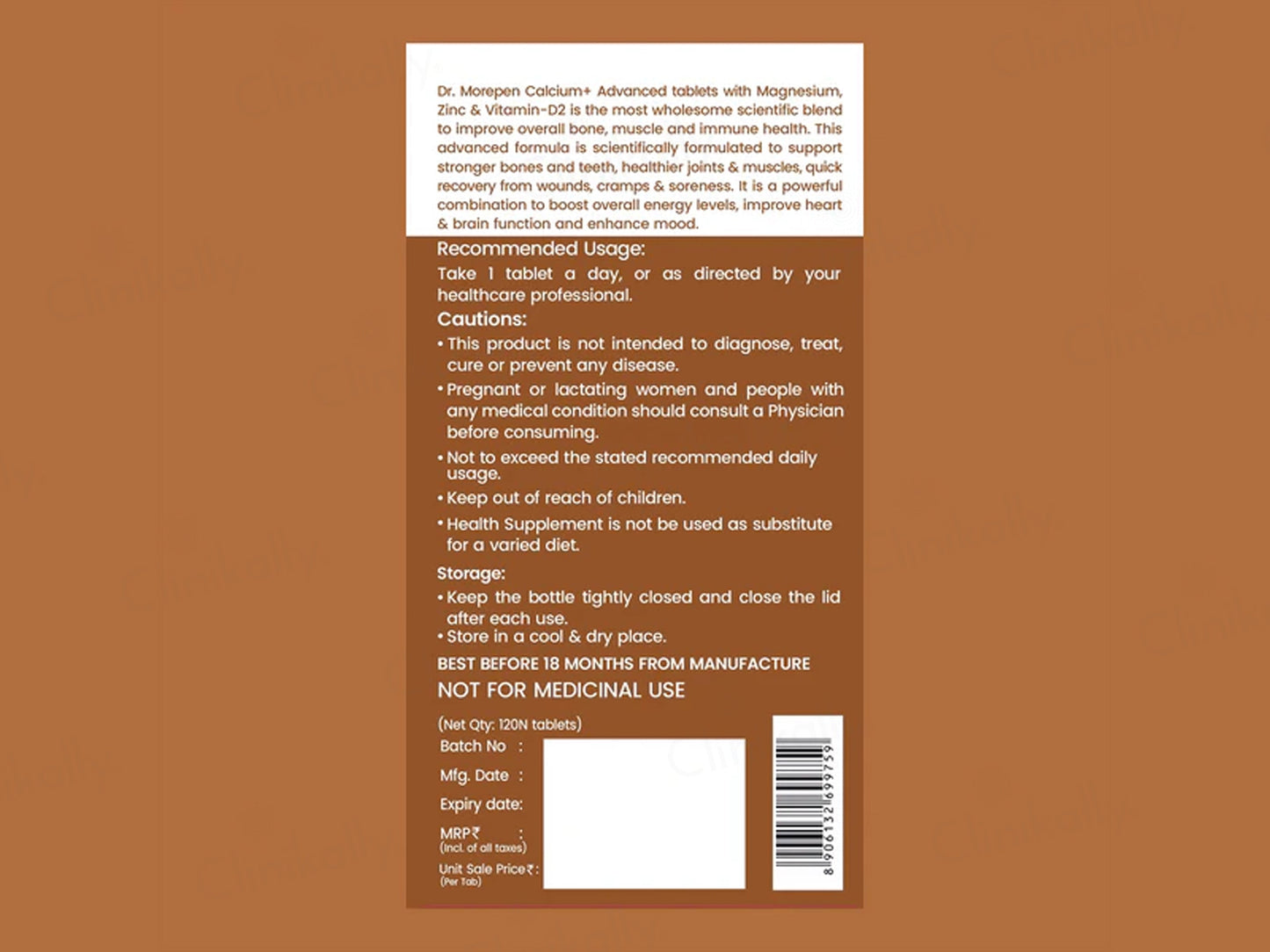 Dr. Morepen Calcium+ Advanced Tablet