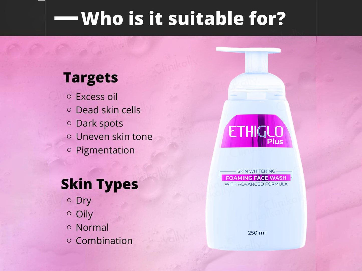 Ethiglo Plus Skin Whitening Foaming Face Wash
