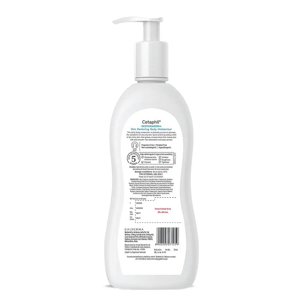 Cetaphil Restoraderm Skin Restoring Body Moisturizer For Dry, itchy, sensitive skin - 295ml