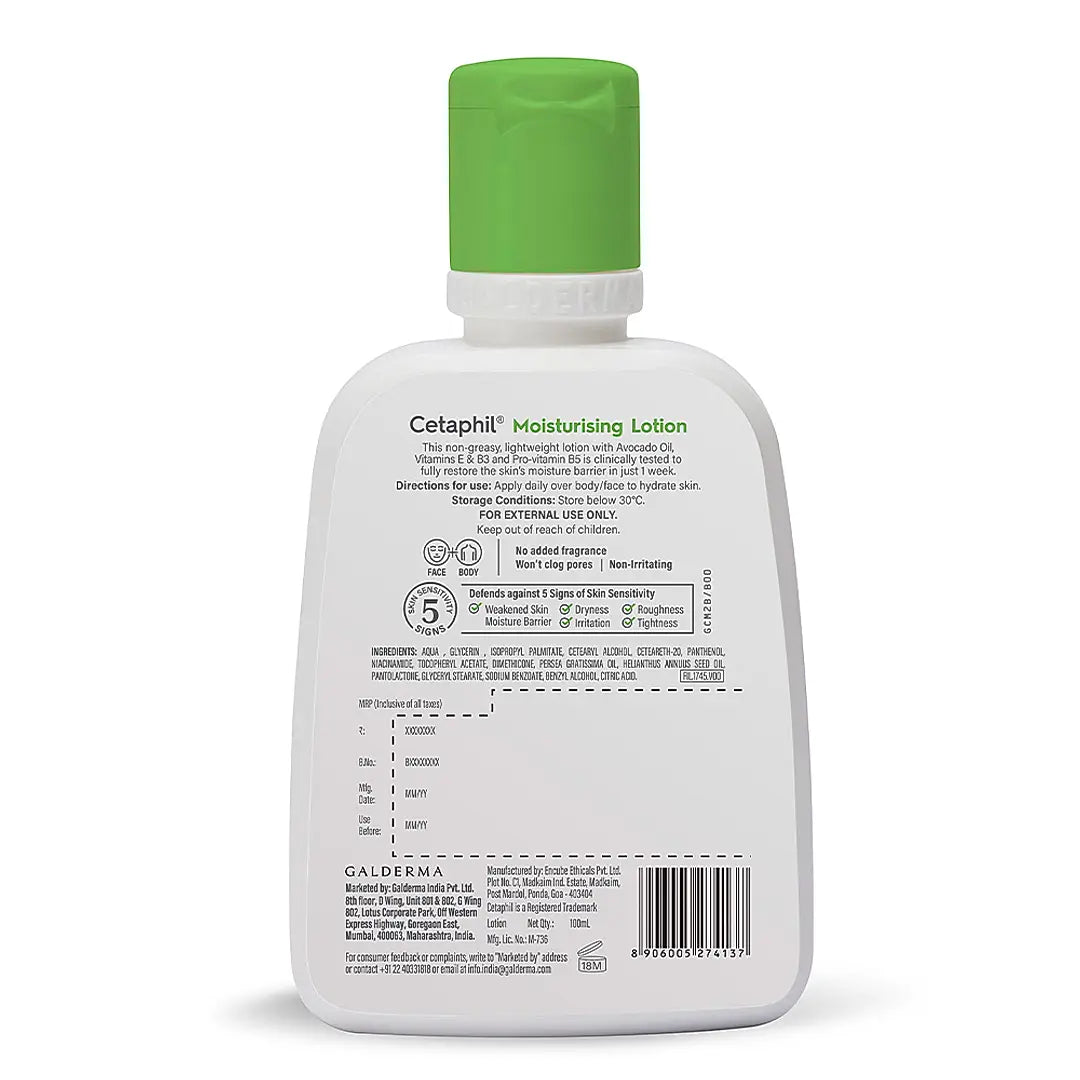 Cetaphil Moisturising Lotion protection from dryness for normal to combination sensitive skin