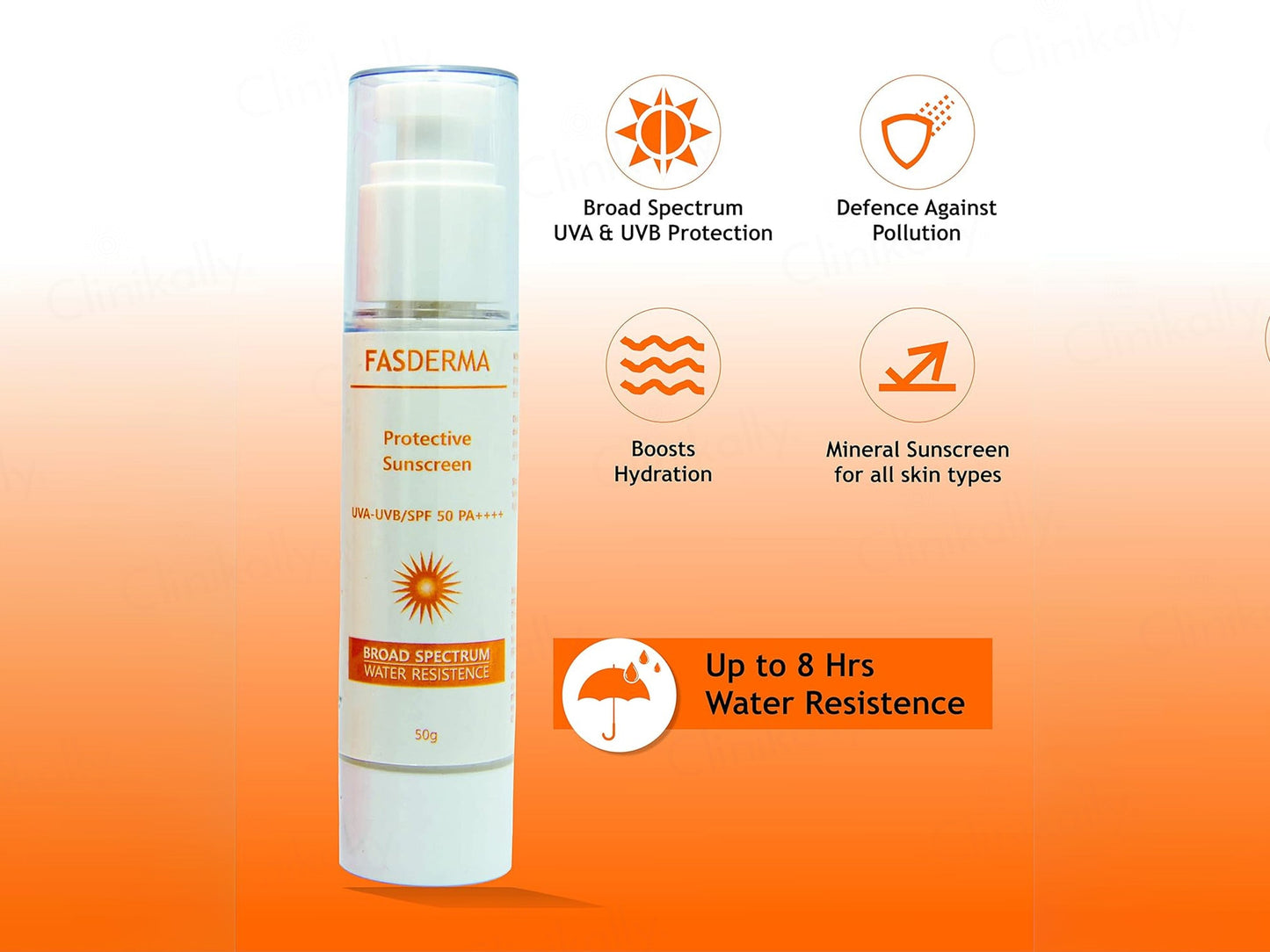 Fasderma Protective Broad Spectrum Water Resistence Sunscreen SPF 50 PA++++