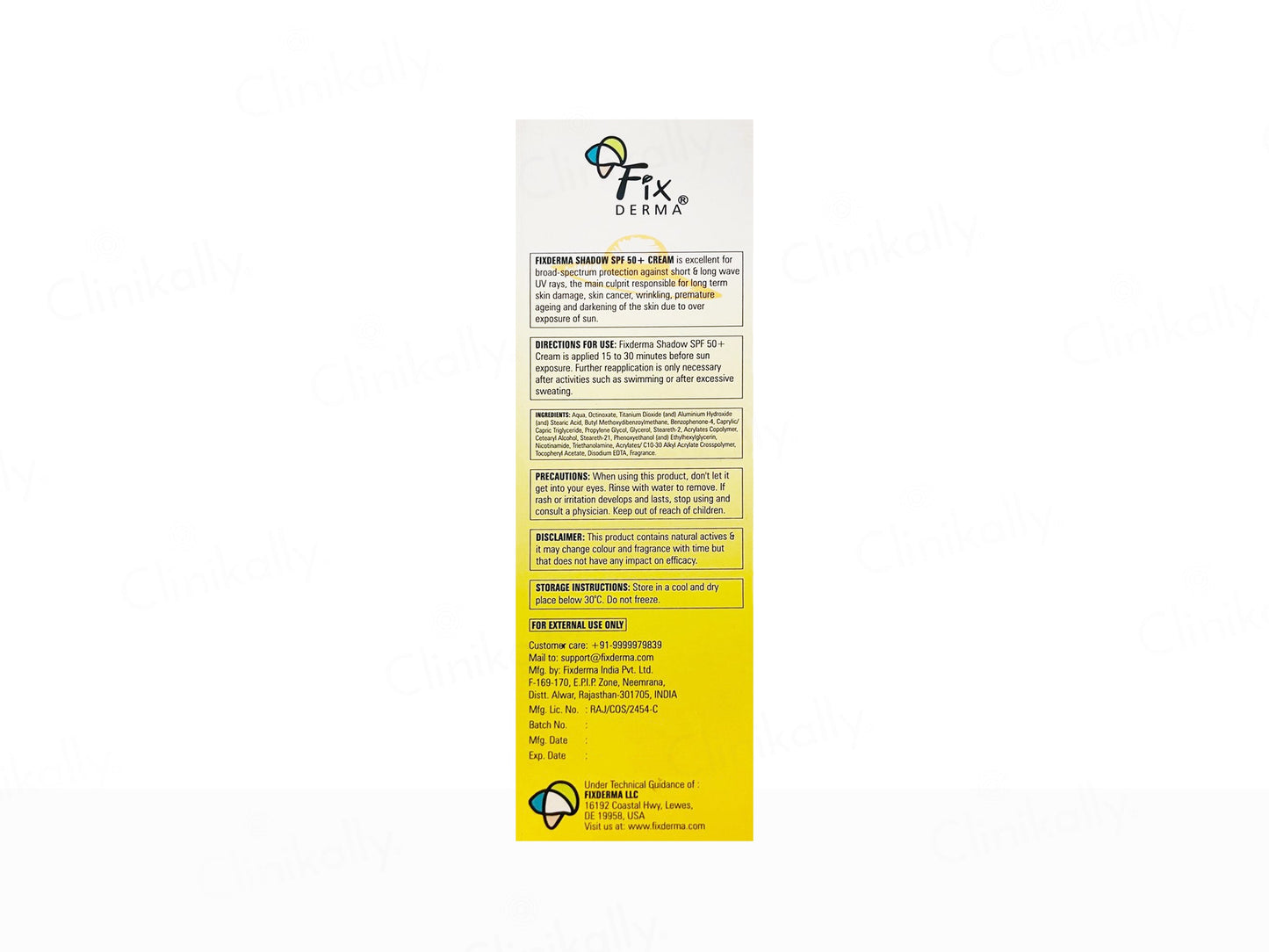 Fixderma Shadow SPF 50+ Cream Sunscreen