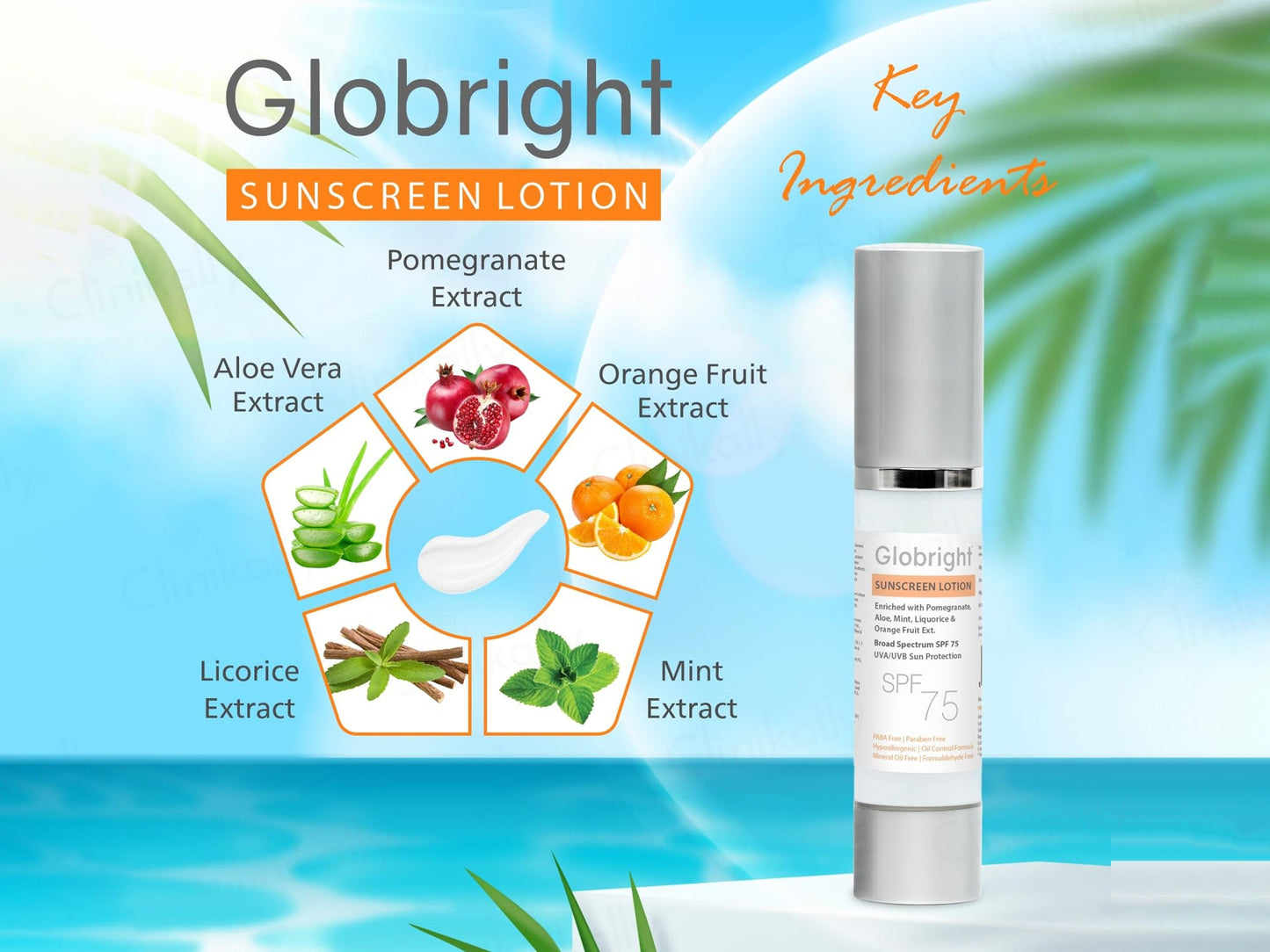 Globright Sunscreen Lotion SPF 75
