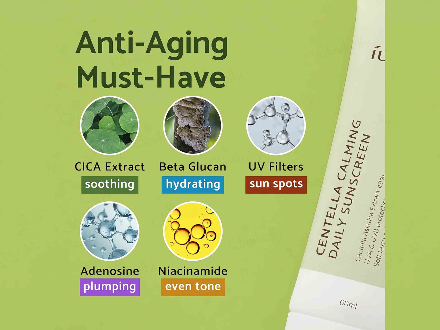 IUNIK Centella Calming Daily Sunscreen SPF 50+ PA++++