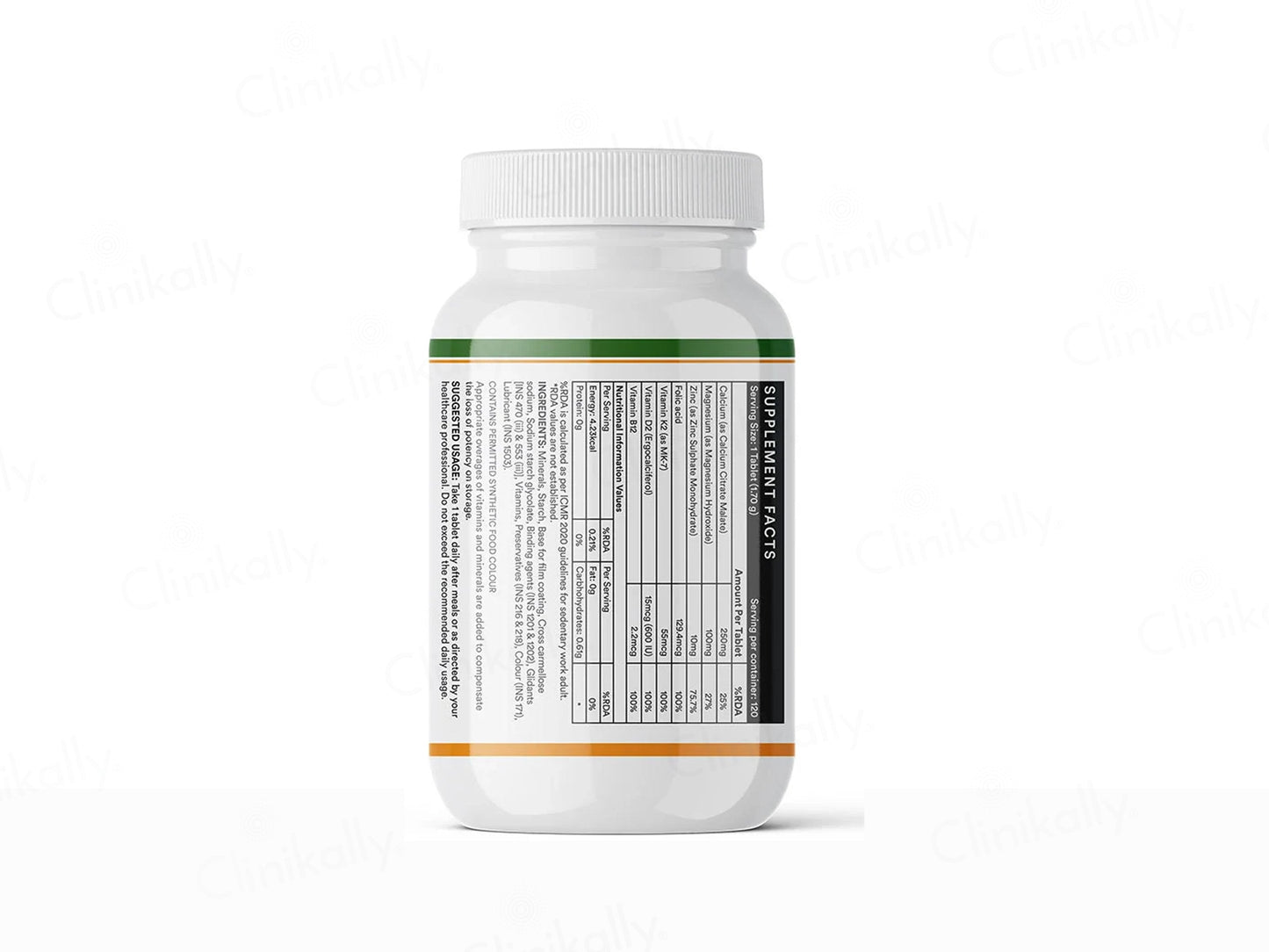 Inlife Bonelife Plus Calcium, Zinc, Magnesium, Vitamin D2 + K2 Tablet