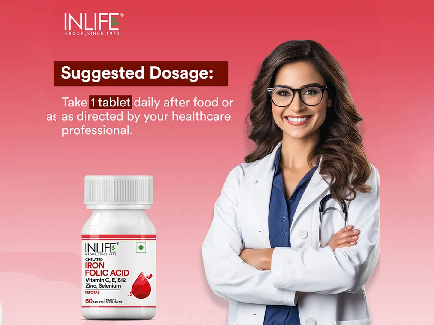 Inlife Fefotab Iron & Folic Acid Tablet