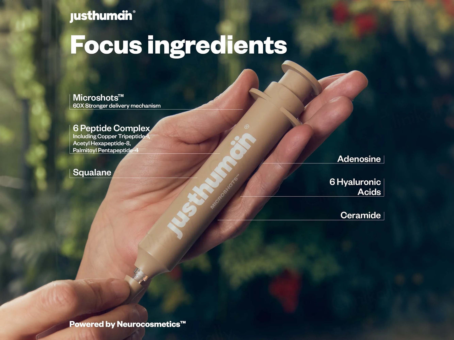 Justhuman Microshots™ AgeDefying Peptide⁶ Cream with Peace Mask