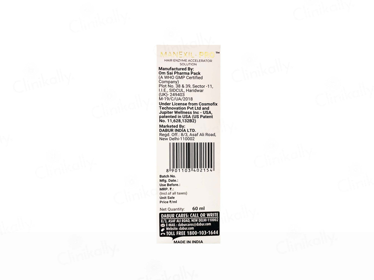 Manexil Pro Hair Enzyme Accelerator Solution
