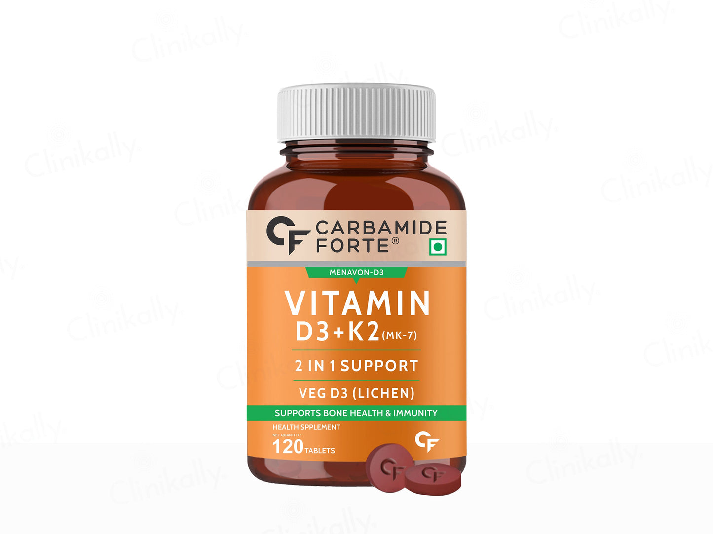 Carbamide Forte Vitamin D3 + Vitamin K2 MK7 Tablet