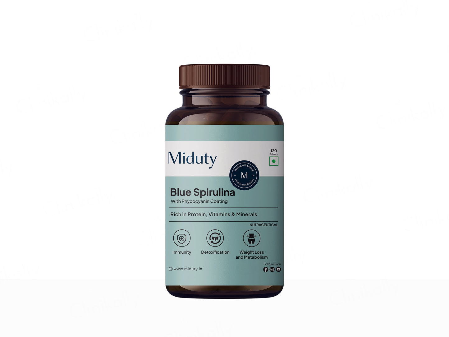 Miduty Blue Spirulina With Phycocyanin Coating Tablet
