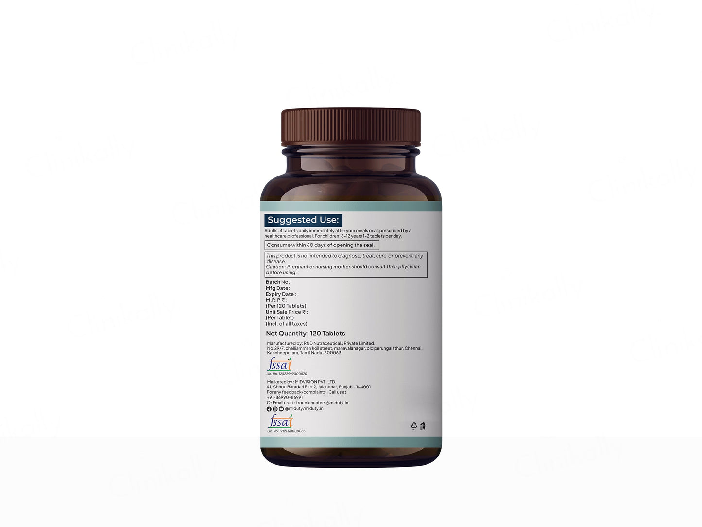 Miduty Blue Spirulina With Phycocyanin Coating Tablet