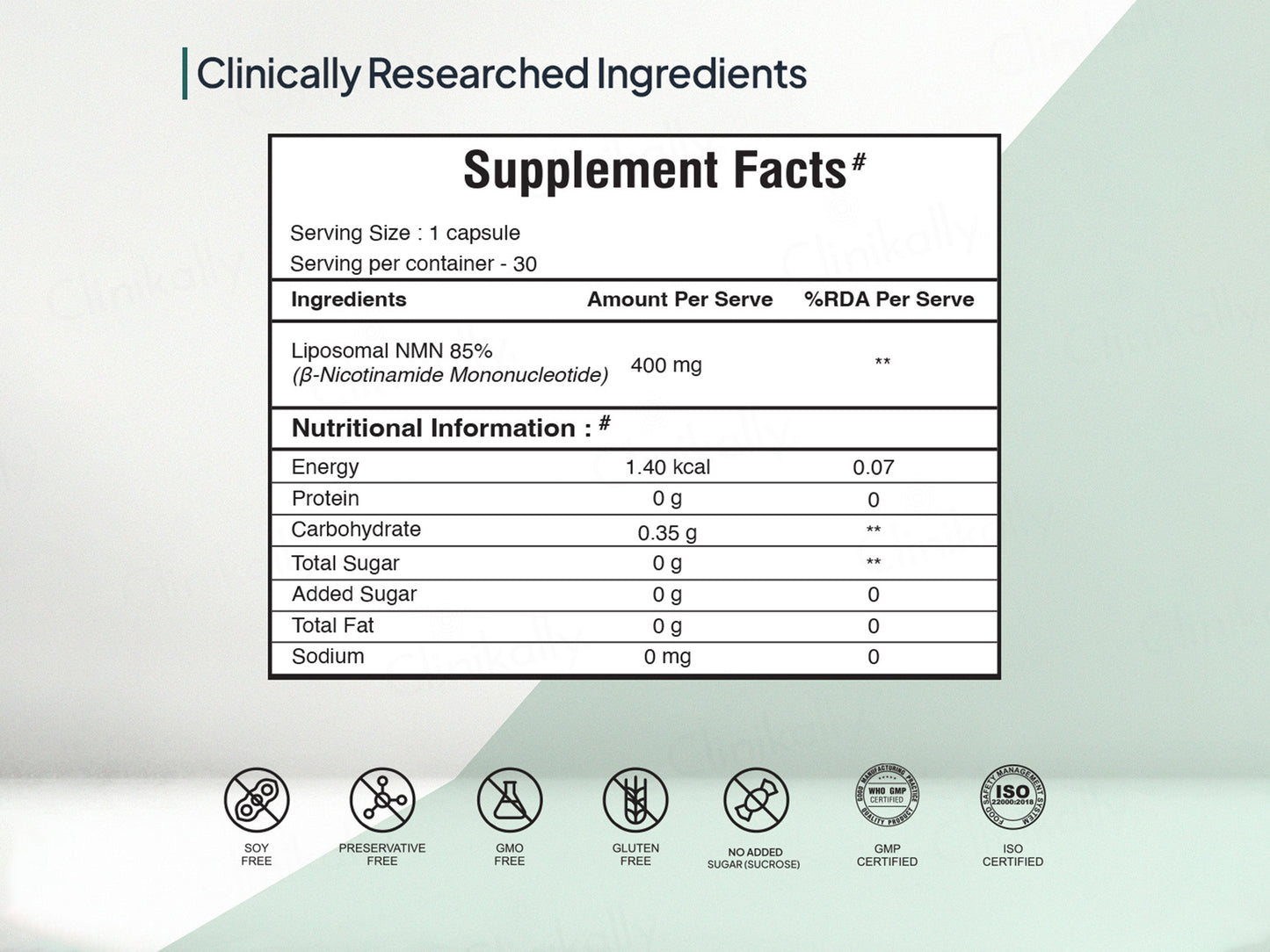 Miduty Liposomal Beta NMN 400mg Capsule
