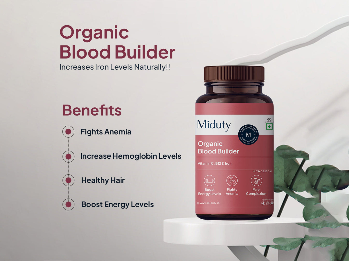 Miduty Organic Blood Builder Capsule