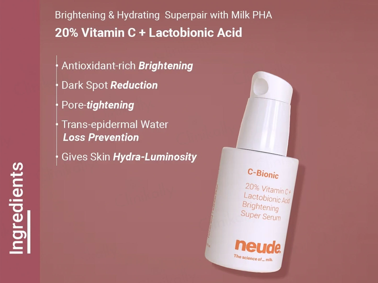 Neude C-Bionic 20% Vitamin C + Lactobionic Acid Brightening Super Face Serum