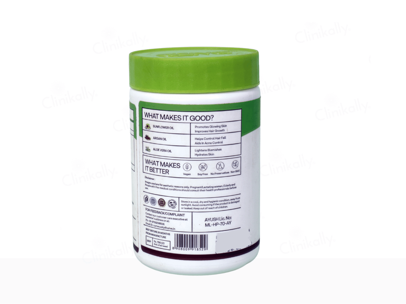 OZiva Plant Based Vitamin E with Argan Oil & Aloe Vera Capsule