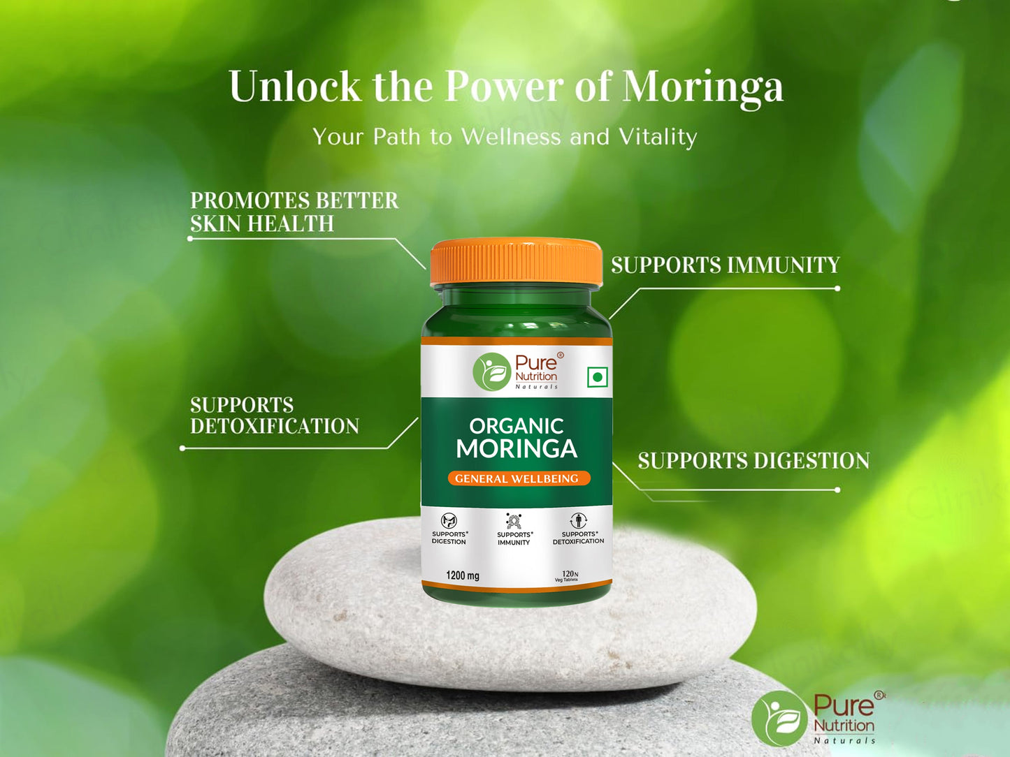 Pure Nutrition Organic Moringa Veg Tablet