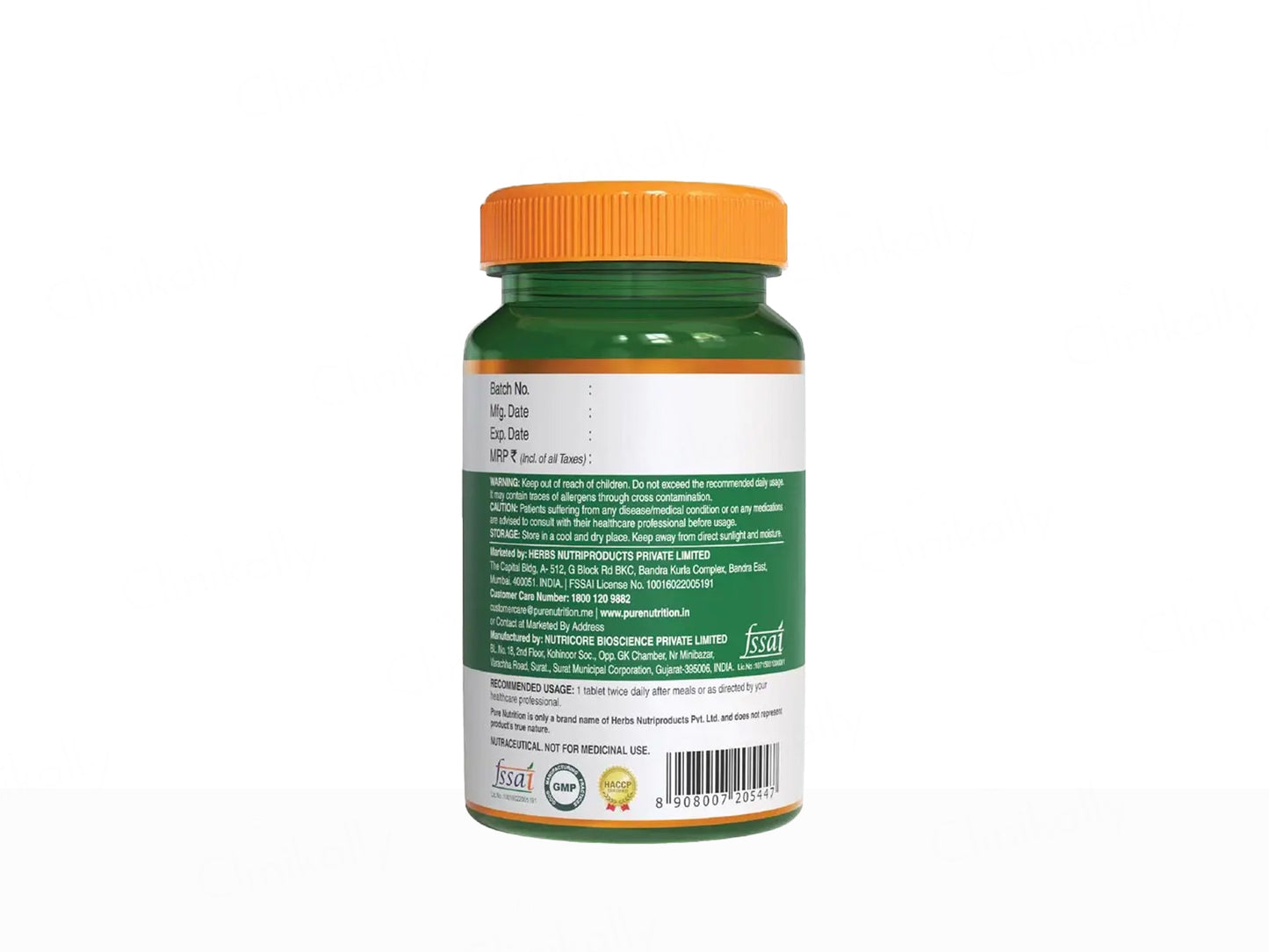 Pure Nutrition Papaya Fruit & Leaf Extract With Vitamin A & Iron Veg Tablet
