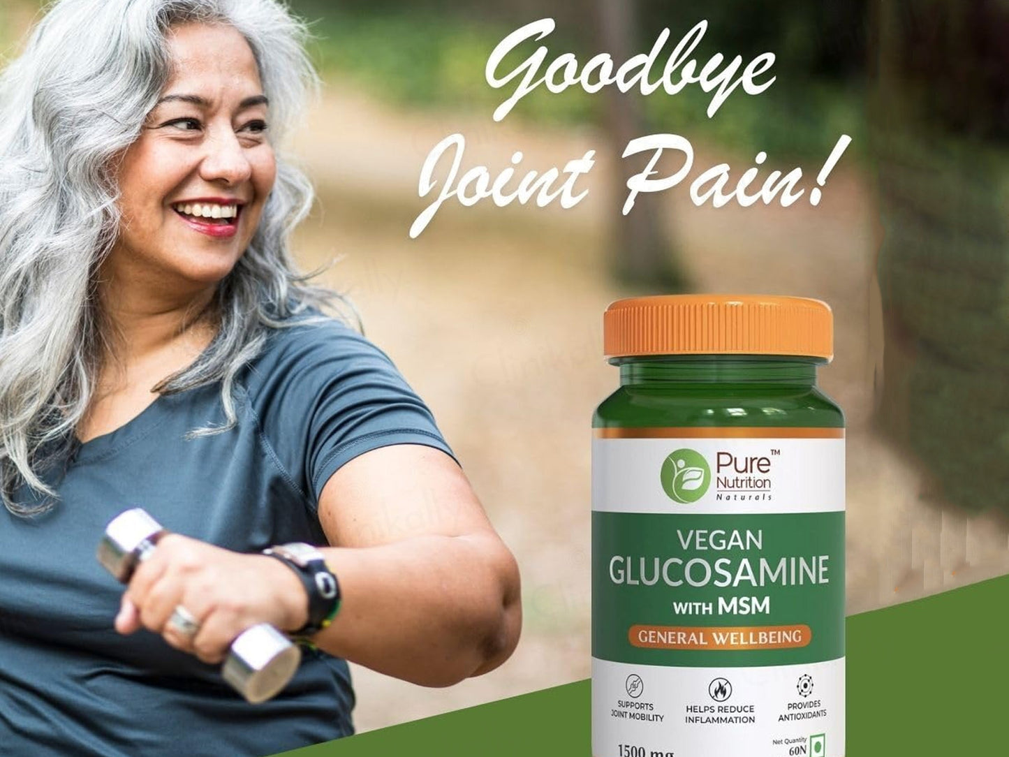 Pure Nutrition Vegan Glucosamine With MSM Veg Tablet