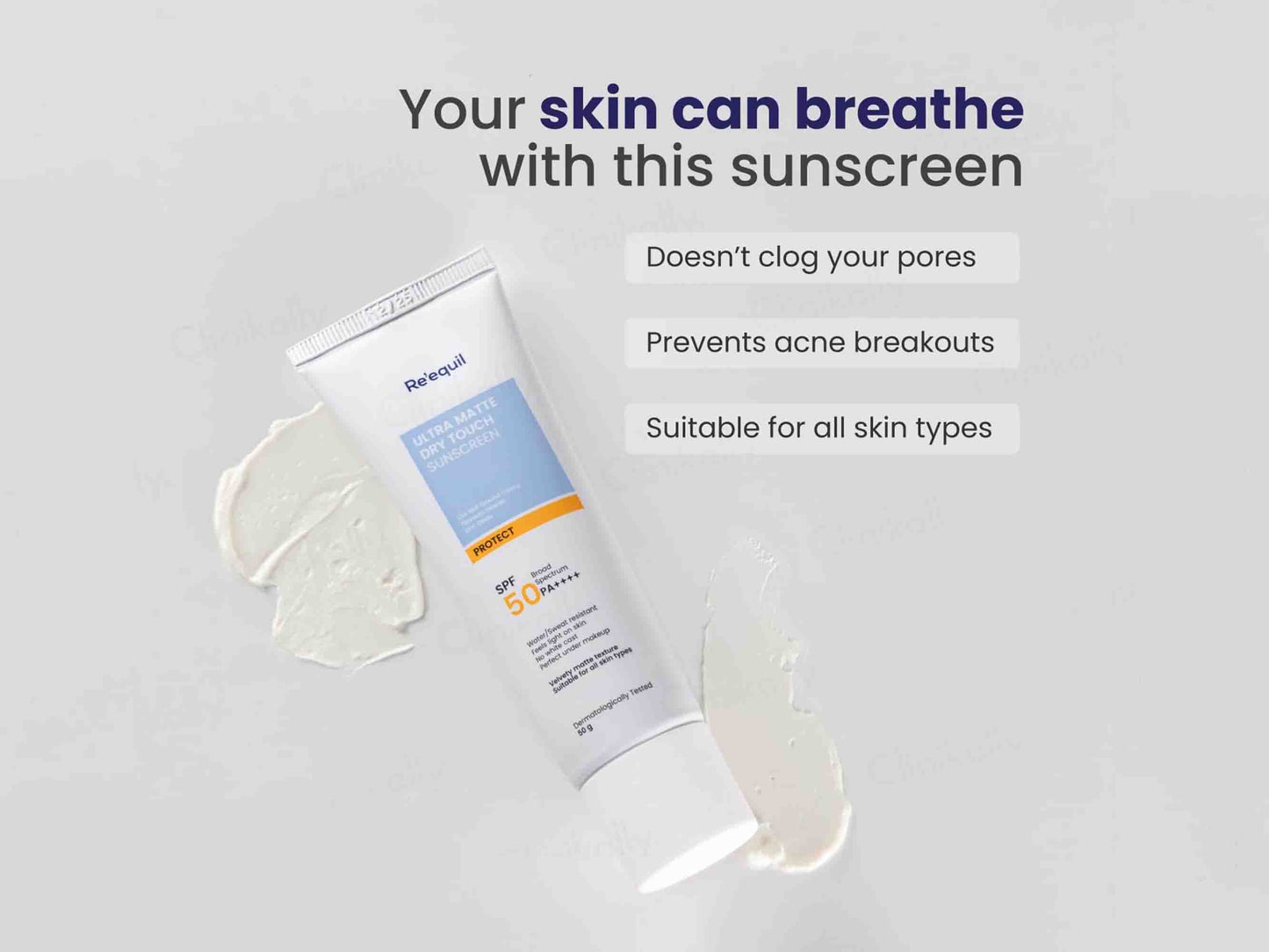 Re'equil Ultra Matte Dry Touch Sunscreen Gel SPF 50 PA++++