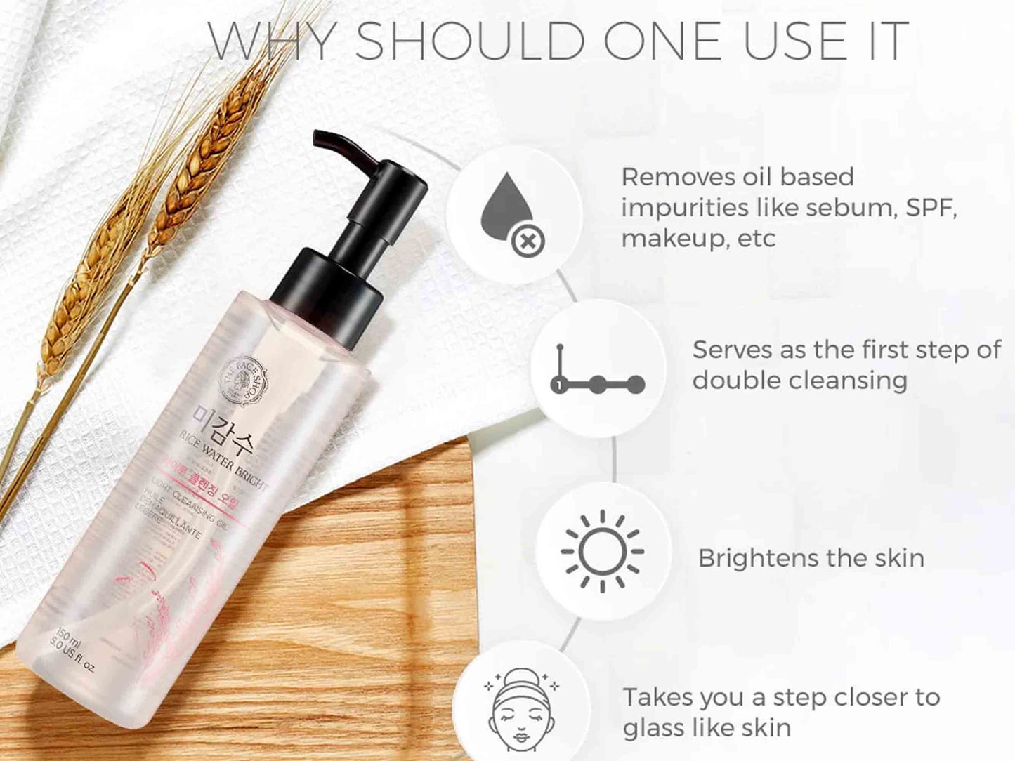 The Face Shop Rice Water Bright Light Cleansing Oil